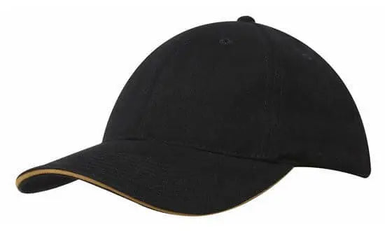 Headwear Brushed Heavy Cotton Cap With Sandwich Trim X12 - 4210 Metro Workwear.